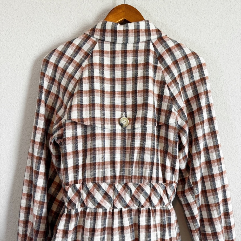 Veronica Beard Lin Plaid Belted Peplum Blazer Jacket Size Small - Picture 12 of 12